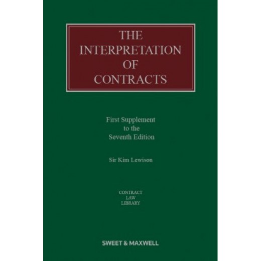 * The Interpretation of Contracts: 7th ed 1st Supplement